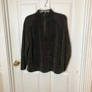 Croft and barrow pullover dark brown - lg